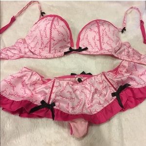 Victoria’s Secret Bra And Skirt Set